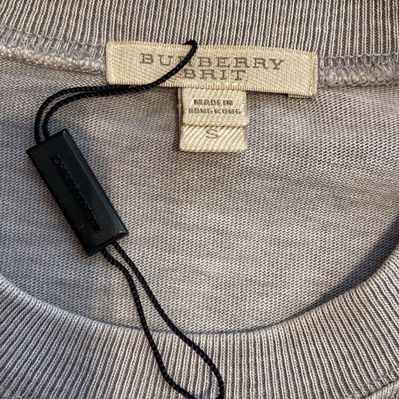 Burberry NEW Large LOGO (Distressed) Sweatshirt🔥Mens SM/Med 21” p-p UNISEX - Picture 4 of 11